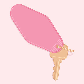 Minimal Pink Keychain