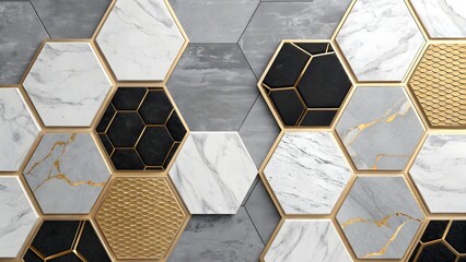 abstract background with hexagons