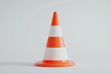 3d cartoon Traffic cone