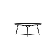 Modern Minimalist Coffee Table Design: Simple Lines and Elegant Shape for Contemporary Interior Decor