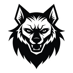 wolf head mascot logo 