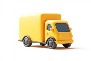 Fototapeta premium 3d cartoon delivery icon isolated on white background