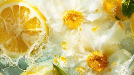 Fototapeta premium Lemonade moments are sweetly captured in whimsical designs.