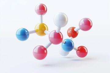 3d cartoon chemical icon isolated on white background