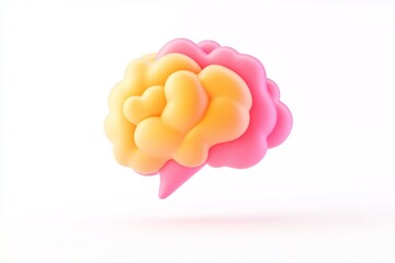 3d cartoon Brainstorming icon