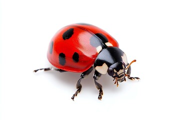 a ladybug isolated on white background