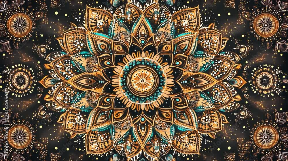 Poster mesmerizing kaleidoscope patterns created with advanced artificial intelligence technology