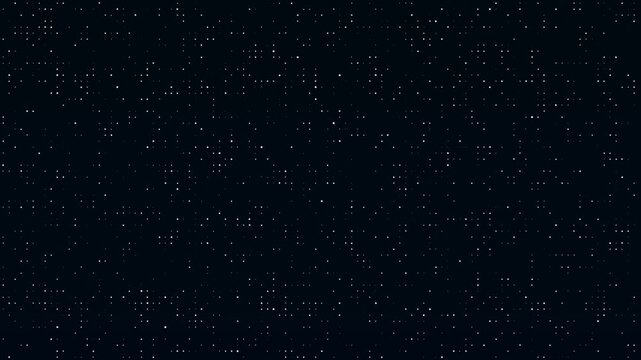 Sparkling glitch dots animation background, Sparkle technology motion graphic for backdrop, starry wallpaper. Futuristic dark background