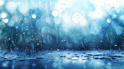 Minimalist banner background, rain