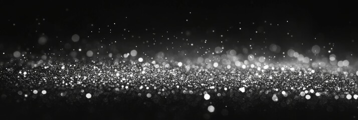 Stunning Black and White Glitter Background Design