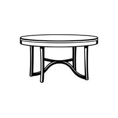 Elegant Round Wooden Table: Modern Interior Design Furniture