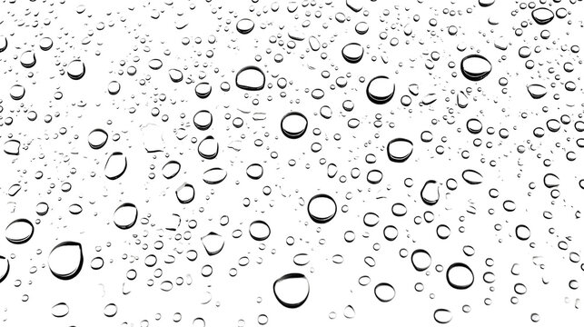 Stunning close up of shimmering water droplets on a glass surface creating a mesmerizing abstract pattern of light texture and reflection  The transparent liquid forms a crisp minimalist