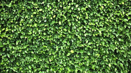 Dense Green Foliage Wall Lush Leaf Texture, Close-Up Composition, Nature Background, , Green Wall, Leaf Texture