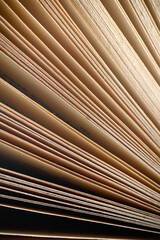 Old ancient book pages Library vintage collection Science and history background pale biege