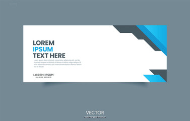 Vector blue banner template design.
