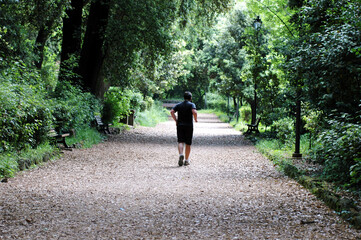 Jogging in villa