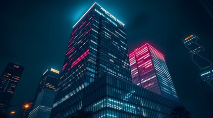 modern business center at night