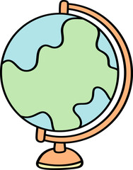 Globe and world map