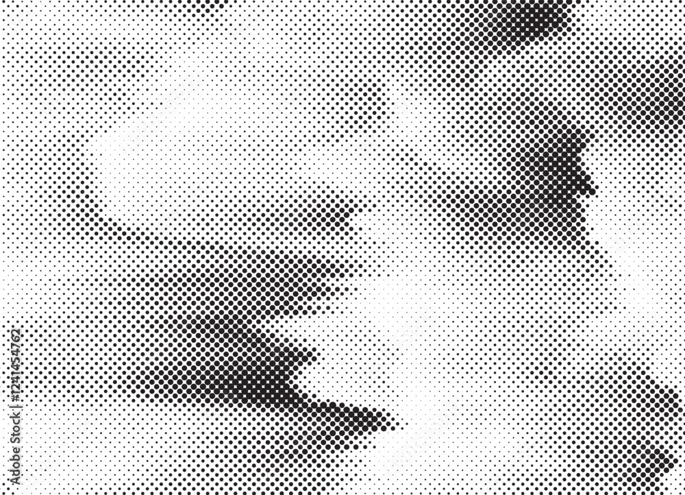 Poster Black and White Dots Background. Halftone Effect background. Grunge Halftone backdrop. Vector illustration.
