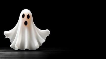 A playful ghost decoration for Halloween fun.