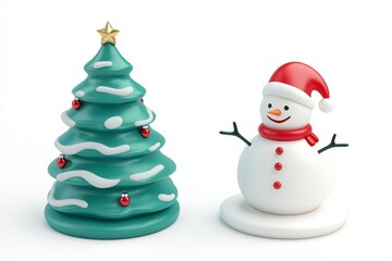3d cartoon christmas theme product presentation podium