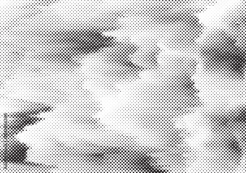 Poster black and white dots background. halftone effect background. grunge halftone backdrop. vector illust