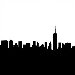 Obraz premium Background from the silhouettes of houses silhouetted skyline cityscape architecture illustration building city vector