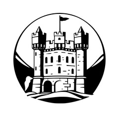 Majestic Medieval Castle Tower: A Fortified Symbol of History and Architectural Grandeur