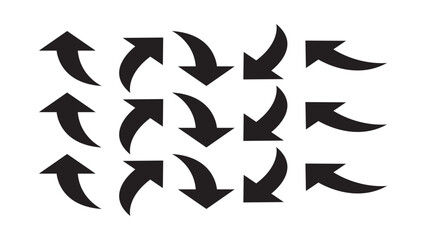 set of curve arrow icon