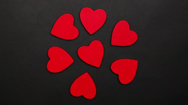 red hearts