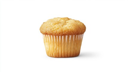 Delicious Vanilla Cupcake with Light Golden Frosting and Soft Texture