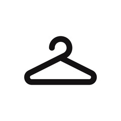 Clothes hanger icon. Cloakroom symbol. Vector illustration.