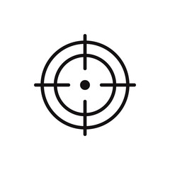Aim icon. Focus target symbol. Vector illustration.