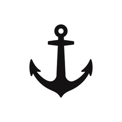 Anchor icon. Ship or boat anchor symbol. Vector illustration.