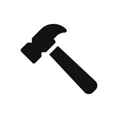 Hammer icon. Tool, service symbol. Vector illustration.
