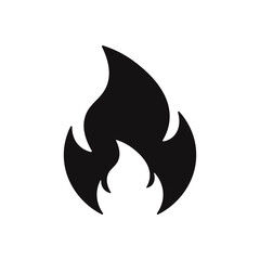 Fire icon. Flame, bonfire symbol. Vector illustration.