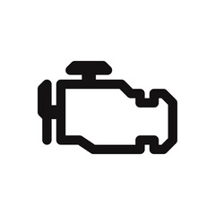 Check engine icon. Warning lamp symbol. Vector illustration.