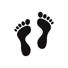 Footprint icon. Footstep symbol. Vector illustration.