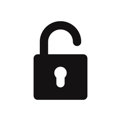 Unlock icon. Password symbol. Vector illustration.
