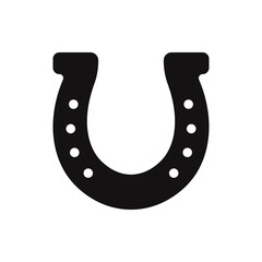 Horseshoe icon. Luck symbol. Vector Illustration.