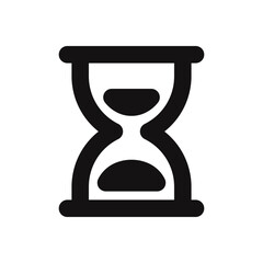 Hourglass icon. Sand watch, vintage hourglass, time management, sandglass timer or clock symbol. Vector illustration.