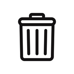Trash bin icon. Trash can, dustbin, recycle symbol. Vector illustration.