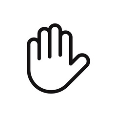 Hand Raise icon. Stop symbol. Vector illustration.