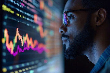 Ideal for representing financial progress chart generated with AI