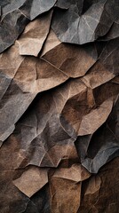 Crumpled brown paper texture background