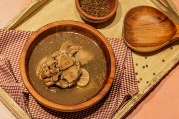 Trotter's soup served for lunch