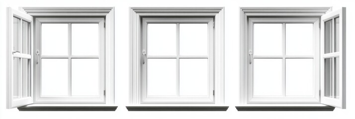 Elegant White Windows Showcase Architectural Detail
