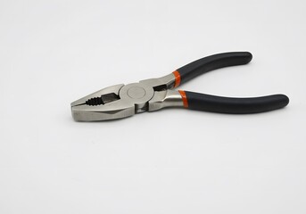 Obraz premium Close-up Shot of a Pair of Needle Nose Pliers on White Background