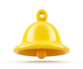 3d cartoon bell isolated on white background  