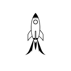 Rocket Launch: A Vector Icon Representing Space Exploration, Innovation, and Technological Advancement